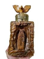 Religieus altaar van hout gesneden - 31 cm - Hout -, Antiek en Kunst