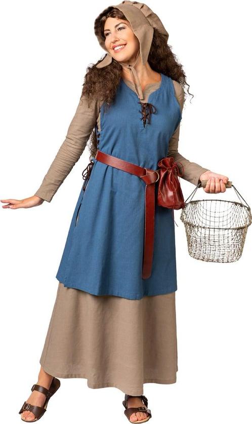 Middeleeuws Dienstvrouw Kostuum 2-Delig, Kleding | Dames, Carnavalskleding en Feestkleding, Nieuw, Ophalen of Verzenden