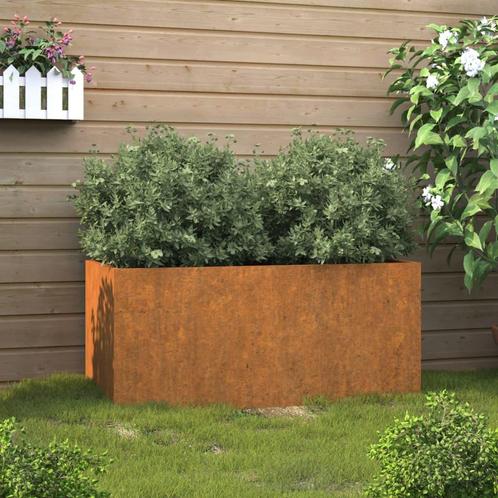 vidaXL Plantenbak 62x30x29 cm cortenstaal, Tuin en Terras, Bloembakken en Plantenbakken, 60 tot 100 cm, Nieuw, Metaal, Minder dan 30 cm