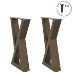 vidaXL Salontafelpoten 2 st 38x(42-43,3) cm staal naturel, Verzenden, Nieuw