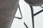 Industriële design stoel DJANGO vintage grijs met ijzeren, Nieuw, Ophalen of Verzenden
