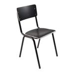 *WOONWINKEL* Zuiver Back To School Zwarte Stapelstoel Retro
