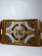 Dienblad - Glas, Hout, vlinders - Vlakte Papillon