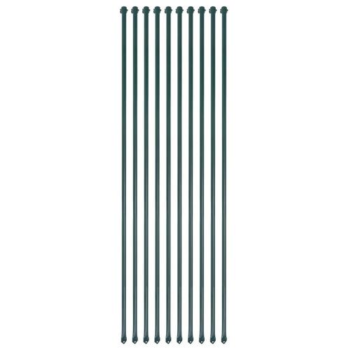 vidaXL Tuinpalen 1,5 m metaal groen 10 st, Tuin en Terras, Bloembakken en Plantenbakken, Nieuw, 60 cm of meer, Verzenden