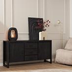 *WOONWINKEL* Starfurn Boaz Black Dressoir Zwart Mangohout 16, Huis en Inrichting, Verzenden, Nieuw