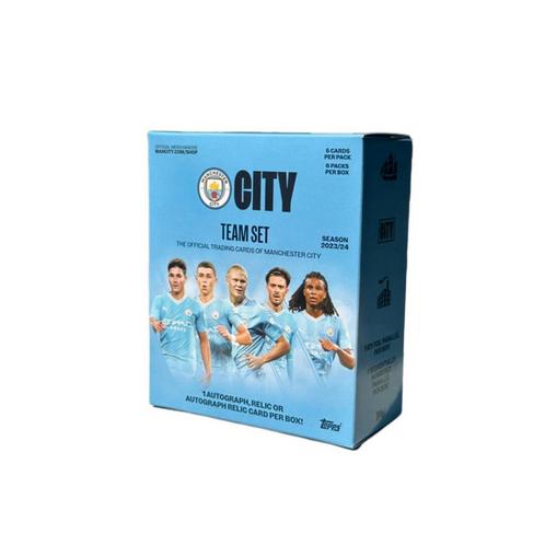 2023-24 Topps Soccer Manchester City Team Set Box, Verzamelen, Sportartikelen en Voetbal, Poster, Plaatje of Sticker, Nieuw, Buitenlandse clubs