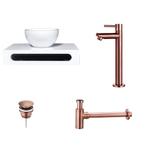 Sani Royal Solid Surface Waskom Rond met Solid, Tuin en Terras, Nieuw