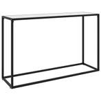 vidaXL Wandtafel 120x35x75 cm gehard glas wit, Huis en Inrichting, Tafels | Bijzettafels, Verzenden, Nieuw, Glas, 60 cm of meer