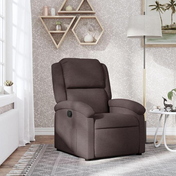 Fauteuil Stoffen Retourdeal Donkerbruin OP = OP, Huis en Inrichting, Fauteuils, 50 tot 75 cm, 75 tot 100 cm, Nieuw, Ophalen of Verzenden