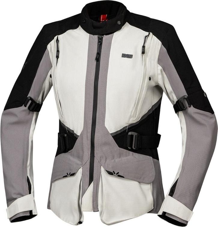 IXS Tourster-STX 1.0 Waterdichte Dames Light Grijs Textiele, Motoren, Kleding | Motorkleding, Dames, Nieuw met kaartje, Jas | textiel