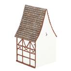 Authentiek vakwerkhuis vogelhuisje voor tuin & vogels - Wit, Verzenden, Nieuw