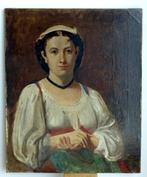 Camille Corot XIXe, Navolger van - Portrait dItalienne