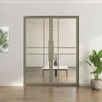 Dubbele stalen taatsdeur 6 Vlaks Olijfgroen Moderne look Lux, Minder dan 80 cm, Overige typen, Nieuw, Metaal