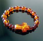 Amber Natuurlijke Baltische Barnsteen Armband met Kruis -