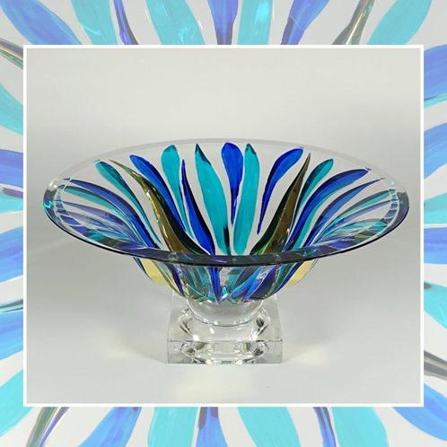 SECOLOVENTESIMO - Tafelmiddenstuk - Blauwe Gouden Vlam kom -, Antiek en Kunst, Kunst | Designobjecten