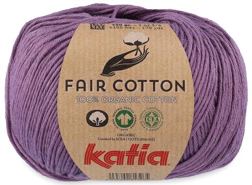 Katia Fair Cotton - 39 mauve - Biologisch Katoengaren, Hobby en Vrije tijd, Breien en Haken, Ophalen of Verzenden