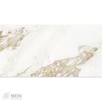 Carrara Gold mat 60x120 cm marmer look tegels wit met gouden, Nieuw, Verzenden