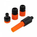 Set met slangstukken - 4 delig - Universeel, Tuin en Terras, Tuinslangen, Ophalen of Verzenden, Nieuw, Tuinslangkoppeling