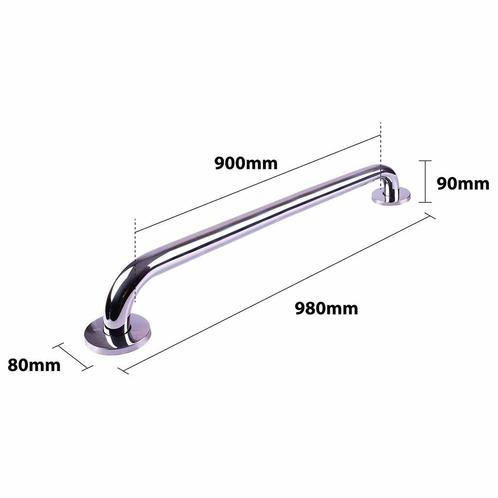 Handgreep RVS met gepolijste afwerking | Lengte: 98 cm | Wan, Huis en Inrichting, Badkamer | Badtextiel en Accessoires, Ophalen of Verzenden