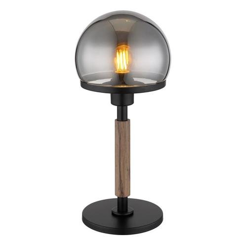 Tafellamp HAKU Matt zwart E27 Metaal ø18.0cm H:40.0cm, Huis en Inrichting, Lampen | Tafellampen, Metaal, Ophalen of Verzenden