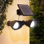 Solar LED wandspot Heads complete set, Tuin en Terras, Buitenverlichting, Zonne-energie, Kunststof, Verzenden, Nieuw