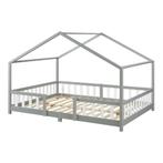 Kinderbed Treviolo met uitvalbeveiliging 120x200 cm grijs [e, Huis en Inrichting, Slaapkamer | Bedden, Verzenden, Nieuw