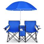 2dekans | Coast 2-Zits Campingstoel - Met Parasol en Koeltas, Tuin en Terras, Parasols, Ophalen of Verzenden, Zo goed als nieuw