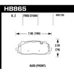 Hawk 18-19 Audi S5 HPS 5.0 Front Brake Pads - KHB865B.620, Ophalen of Verzenden, Nieuw