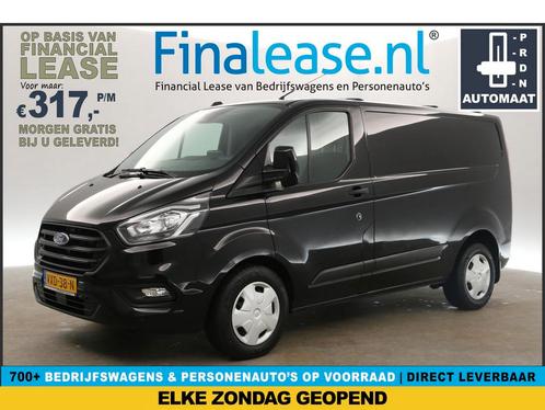 Ford Transit Custom 2.0 TDCI L1H1 170PK AUT Airco LED €317pm, Auto's, Bestelauto's, Lease, Automaat, Diesel, Ford, Zwart, Verzenden