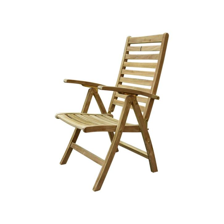 Arona dining tuinstoel verstelbaar teak zware uitvoering, Tuin en Terras, Tuinstoelen, Nieuw, Teakhout, Ophalen of Verzenden
