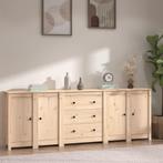 vidaXL Dressoir 230x35x80 cm massief grenenhout, Minder dan 50 cm, Verzenden, Nieuw, Grenenhout