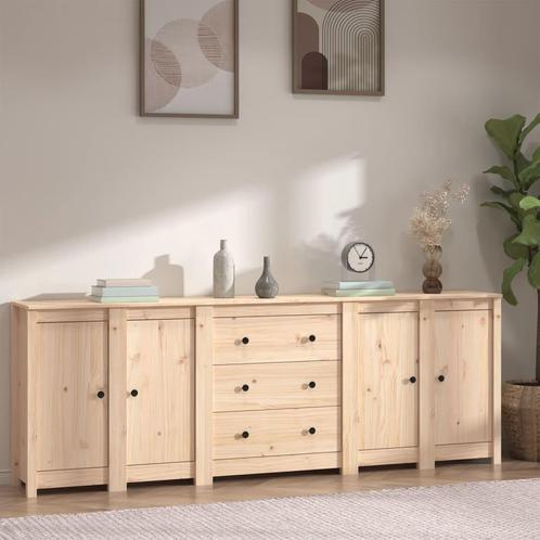 vidaXL Dressoir 230x35x80 cm massief grenenhout, Huis en Inrichting, Kasten | Dressoirs, 25 tot 50 cm, Nieuw, Minder dan 50 cm
