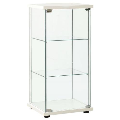 Vitrinekast Wit Glas | Retourdeal | Stijlvol & Betaalbaar, Huis en Inrichting, Kasten | Vitrinekasten, 25 tot 50 cm, Met plank(en)