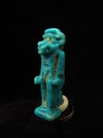 Oud-Egyptisch Faience amulet van een Baviaan/Papio (Toth) -