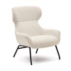 *WOONWINKEL* Kave Home Belina Moderne Fauteuil Wit Boucle, Huis en Inrichting, Fauteuils, Verzenden, Nieuw