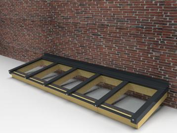 Zelfbouw lichtstraat 5 vak lessenaarsdak 3750x1000mm-Gelaagd beschikbaar voor biedingen