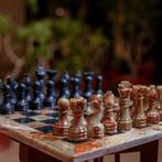 Green onyx chess set - Groene onyx schaakset