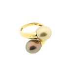 8 Krt. Ring met kunst parels (tijdloos, parel ring), Sieraden, Tassen en Uiterlijk, Antieke sieraden, Ophalen of Verzenden, Goud