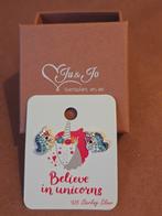 Zilveren kinderoorbellen Unicorns, Met kristal, Overige kleuren, Nieuw, Ophalen of Verzenden