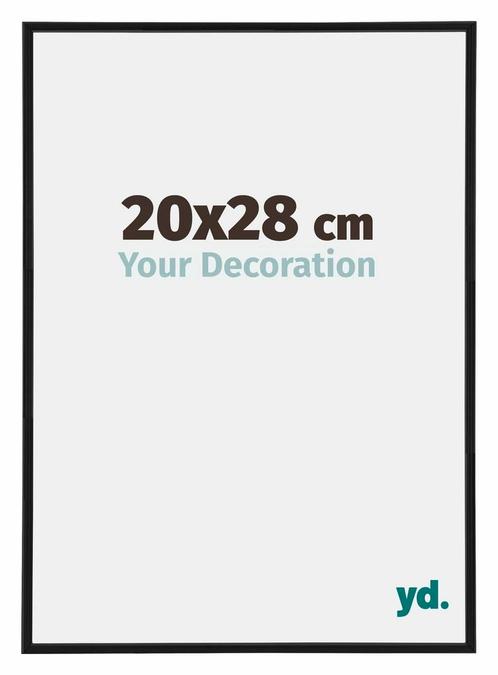 Fotolijst 20x28 cm - Zwart Mat - Kunststof - Annecy, Huis en Inrichting, Woonaccessoires | Lijsten, Nieuw, Verzenden