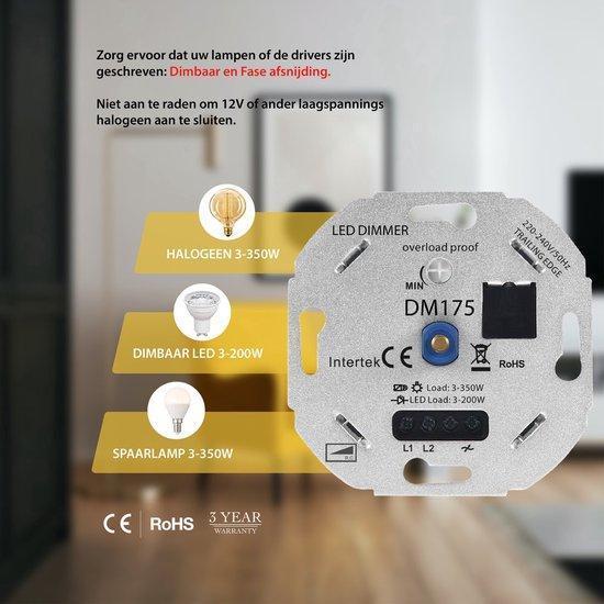 LED dimmer 3-200 Watt | fase afsnijding - Universeel, Huis en Inrichting, Lampen | Overige, Nieuw