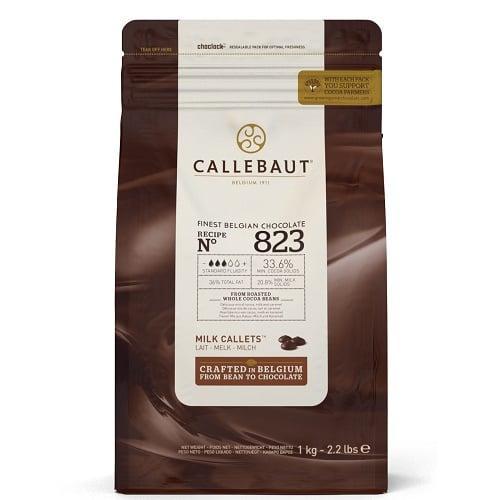 Callebaut Chocolade Callets Melk (823) 1kg, Hobby en Vrije tijd, Taarten en Cupcakes maken, Nieuw, Verzenden