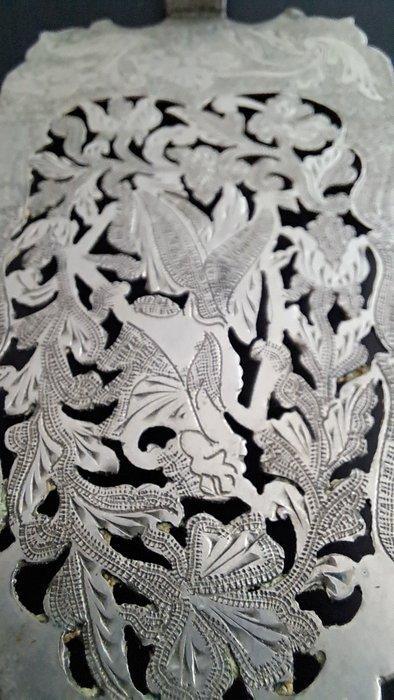 Lepel - wajang - .800 zilver - Djokja taartschep 800, Antiek en Kunst, Antiek | Goud en Zilver