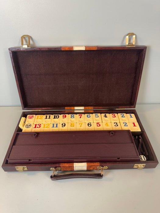 Bordspel - Elegante Vintage Rummikub Set in Luxe Koffer -, Antiek en Kunst, Curiosa en Brocante