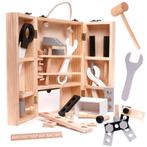 Duurzaam houten speelgoed gereedschapskist met accessoires, Kinderen en Baby's, Speelgoed | Educatief en Creatief, Nieuw, Ophalen of Verzenden