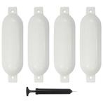 vidaXL Bootstootkussens 4 st 51x14 cm PVC wit, Verzenden, Nieuw