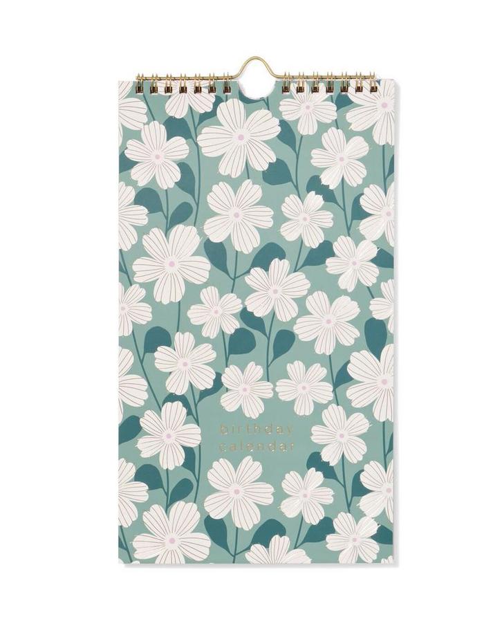 HEMA Verjaardagskalender 29.5x16cm bloemen, Diversen, Agenda's, Nieuw, Verzenden