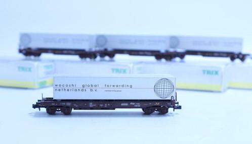 Minitrix N - 15622 - Modeltrein goederenwagon (4) - NS, Hobby en Vrije tijd, Modeltreinen | N-Spoor