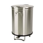 HCB Prullenbak - 50 liter - voetbediening - RVS, Verzenden, Nieuw in verpakking, Overige typen