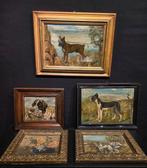 Spaanse school (XIX) - Set di antichi dipinti spagnoli, Antiek en Kunst, Kunst | Schilderijen | Klassiek